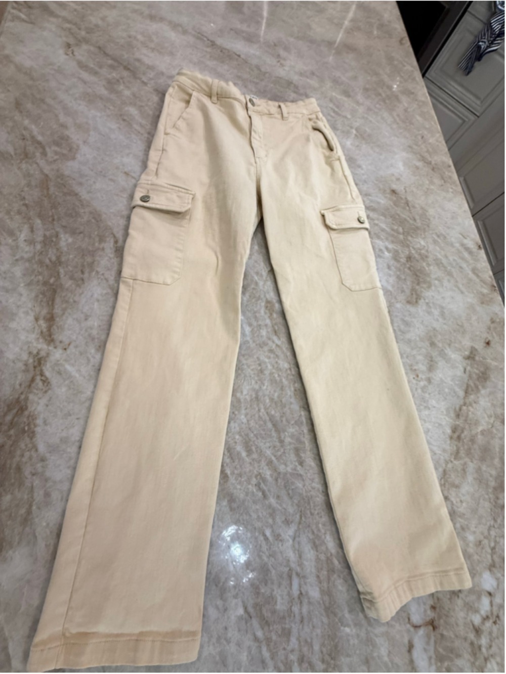 NAF NAF PARIS CARGO Pants Size 10 Beige